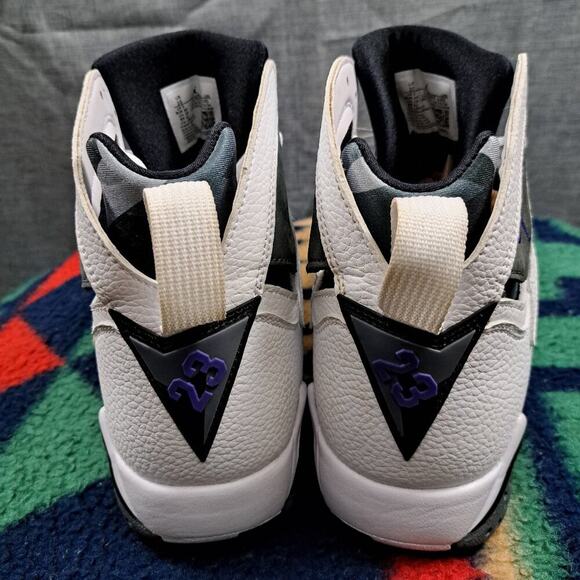 Size 10 Nike Air Jordan 7 Retro Flint Gray White Purple CU9307-100 Men's Sneaker - Picture 4 of 15